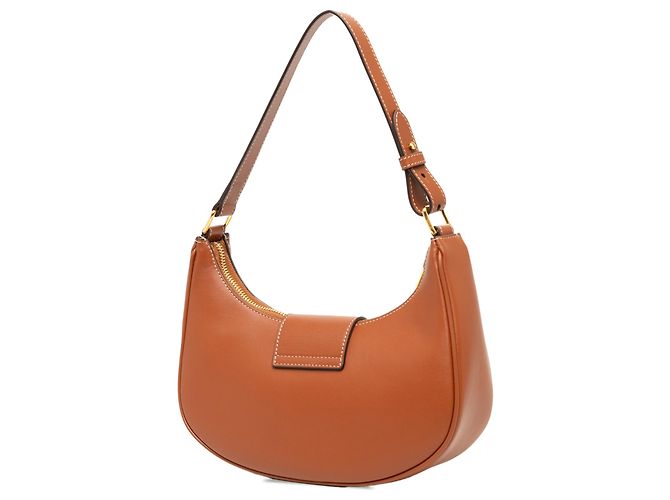 Céline Celine Ava Triomphe Schultertasche aus glattem Kalbsleder, Brown Medium - Ansicht 2