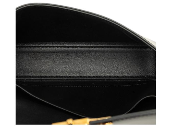 Céline Borsa a tracolla Claude in pelle di vitello lucida nera Celine - vista 4