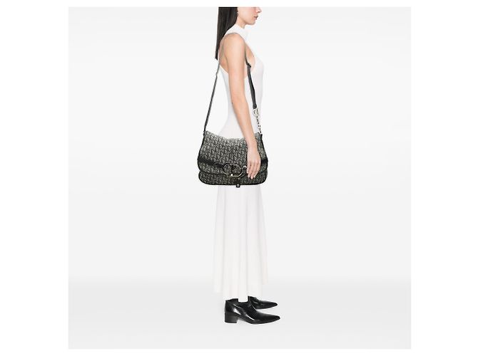Bolsa Messenger Dior Blue Diorissimo Trotter Canvas - vista 6