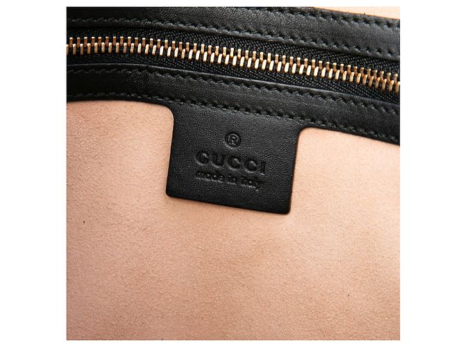 Borsa Satchel Gucci Black Guccissima Linea A Fold Over - vista 5