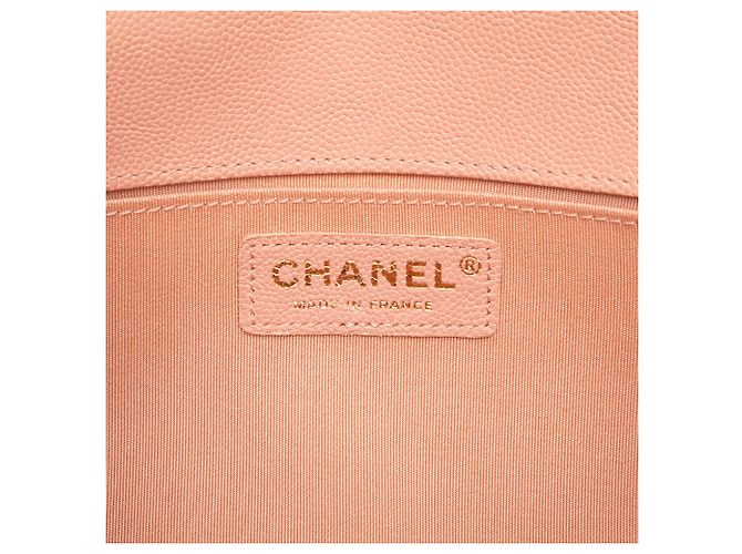 Chanel Pink Old Medium Quilted Caviar Boy Flap - vista 5