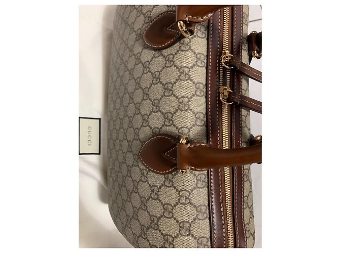 Gucci Borsa a mano in tela monogram marrone - vista 3