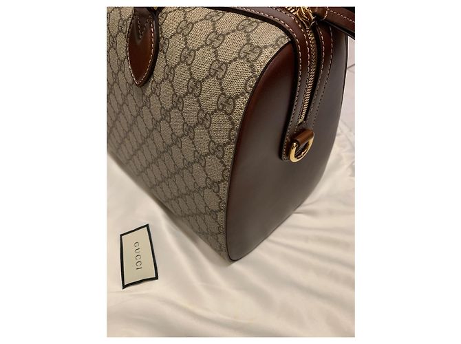 Gucci Borsa a mano in tela monogram marrone - vista 4