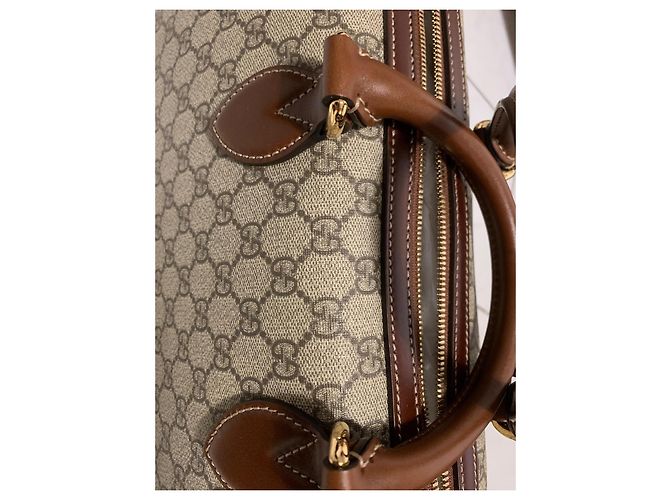 Gucci Borsa a mano in tela monogram marrone - vista 5