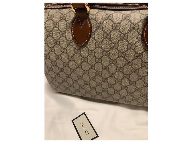Gucci Borsa a mano in tela monogram marrone - vista 6