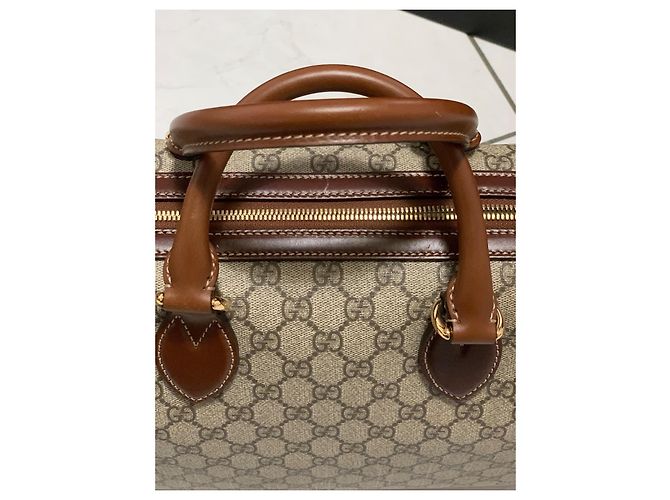 Gucci Borsa a mano in tela monogram marrone - vista 7