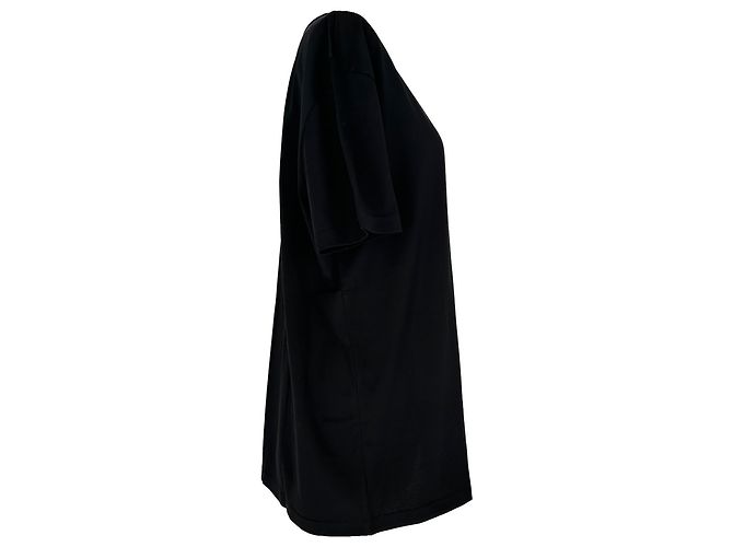 T-shirt a maniche corte Givenchy con logo in cristalli in cotone nero - vista 2