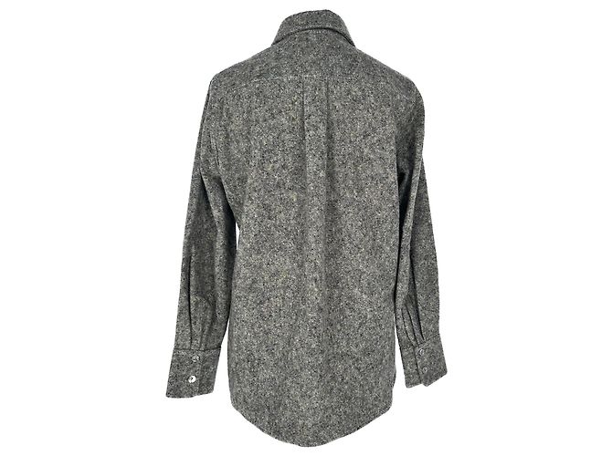 Camisa de tweed Chloé en lana gris - vista 3