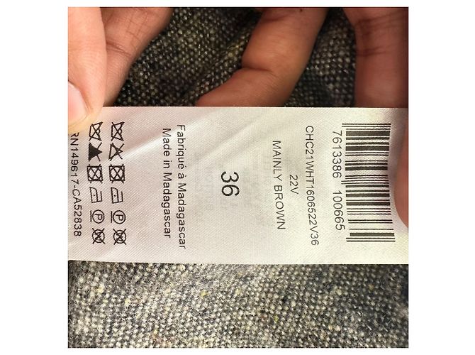 Camisa de tweed Chloé en lana gris - vista 5