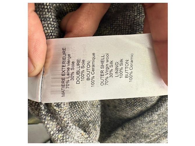 Camisa de tweed Chloé en lana gris - vista 6