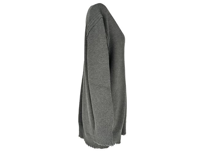 Alexander Wang Alexander Wand Oversized Sweatshirt in Grey Cotton - view 2