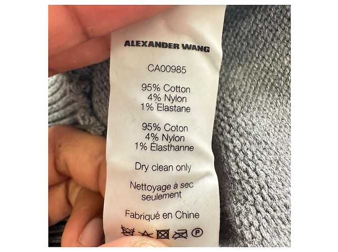 Alexander Wang Alexander Wand Oversized Sweatshirt in Grey Cotton - view 6