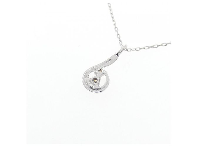 Autre Marque Collana in oro bianco K10 e diamanti - vista 4