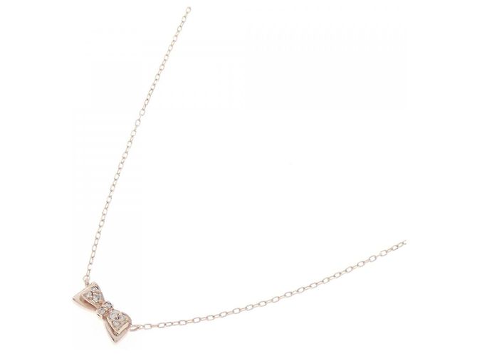 Autre Marque Collana Kumikyoku K10 Pink Gold Diamond - vista 2