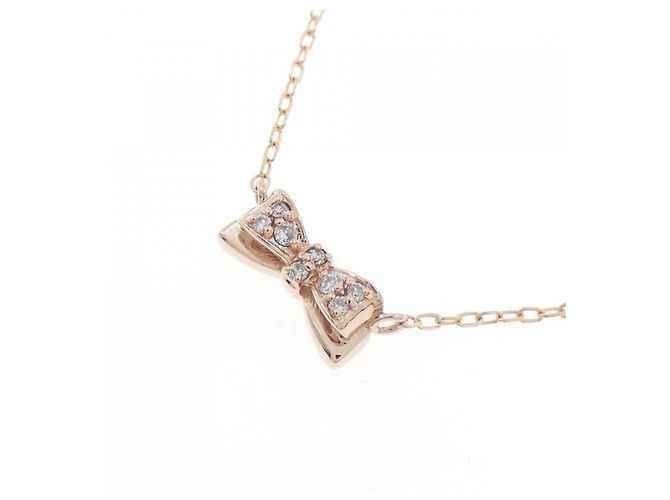 Autre Marque Collana Kumikyoku K10 Pink Gold Diamond - vista 3