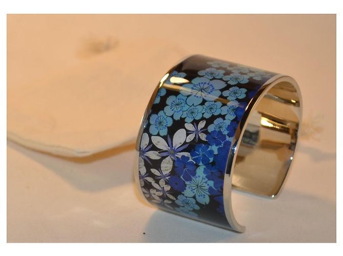 Christian Lacroix Bracciale rigido floreale argento - vista 2