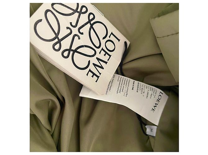 Loewe Chaqueta Acolchada Larga - Verde Caqui - vista 15