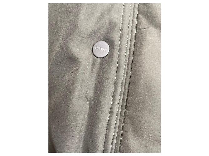 Loewe Chaqueta Acolchada Larga - Verde Caqui - vista 19