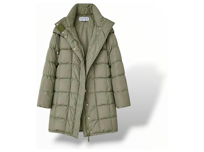 Loewe Chaqueta Acolchada Larga - Verde Caqui - vista 2