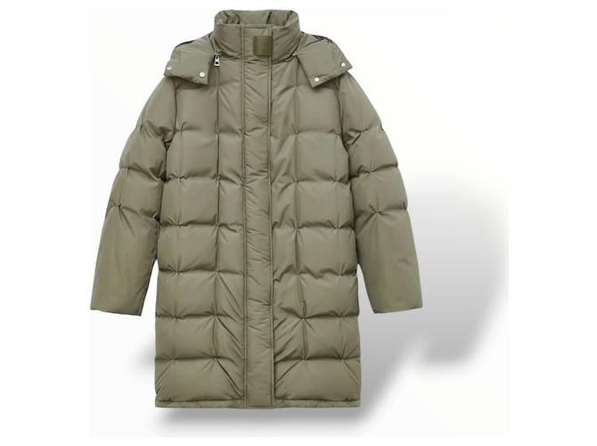 Loewe Chaqueta Acolchada Larga - Verde Caqui - vista 8