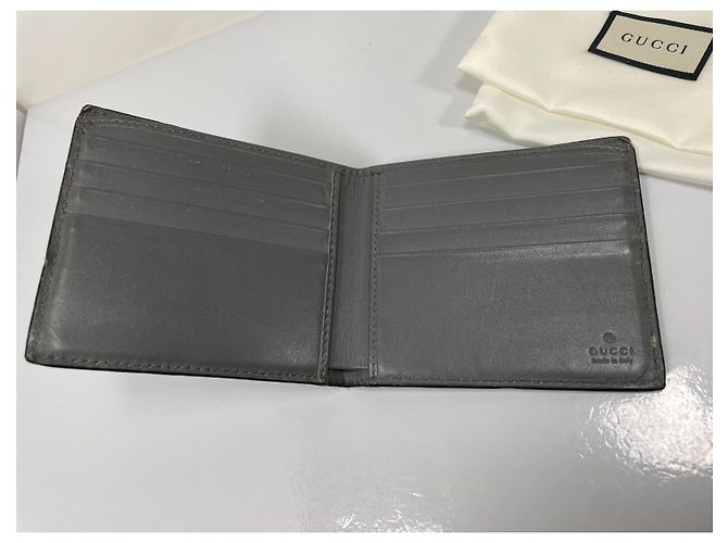 Gucci Guccissima GG Monogram Bi-fold Geldbörse Grau Leder - Ansicht 6