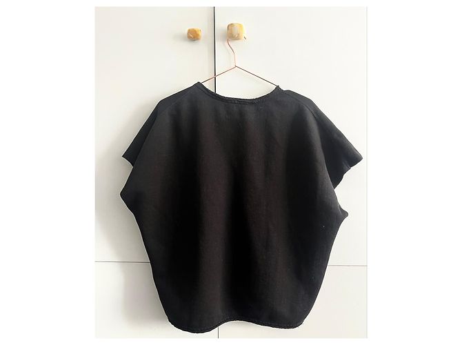 Isabel Marant Etoile Top de algodón cepillado negro Isabel Marant Étoile - vista 2