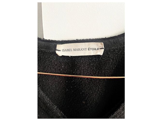 Isabel Marant Etoile Top de algodón cepillado negro Isabel Marant Étoile - vista 3