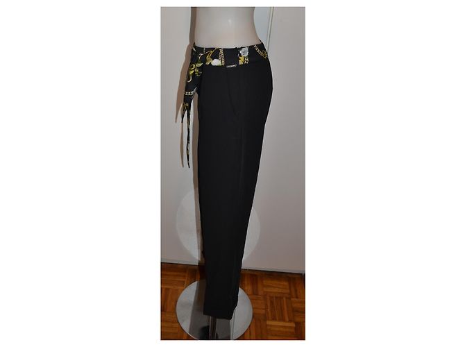 Liu.Jo Liu Jo schwarze gerade Hose mit Kettenprint - Ansicht 3