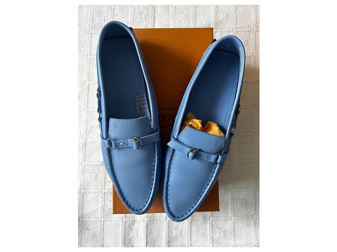 Mocassini Tod's in pelle blu - vista 10
