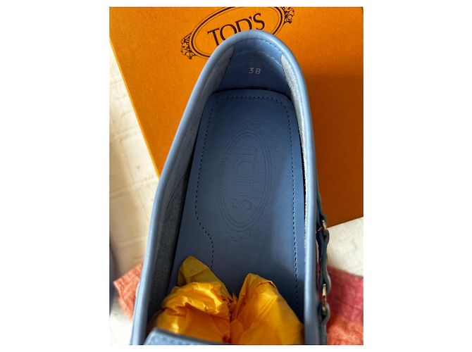 Mocassini Tod's in pelle blu - vista 11