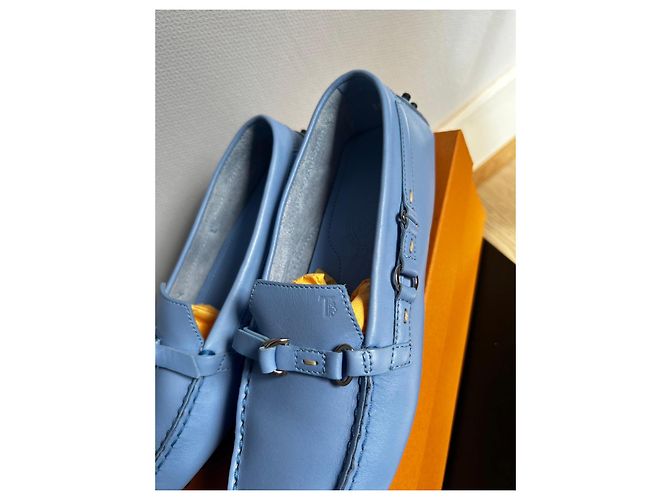 Mocassini Tod's in pelle blu - vista 2