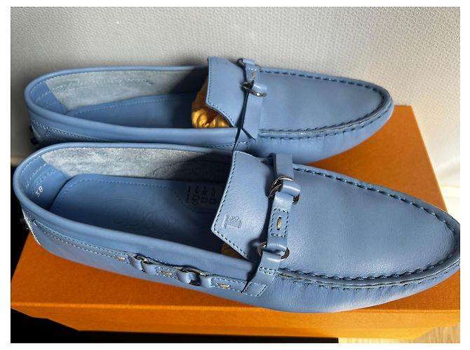 Mocassini Tod's in pelle blu - vista 4