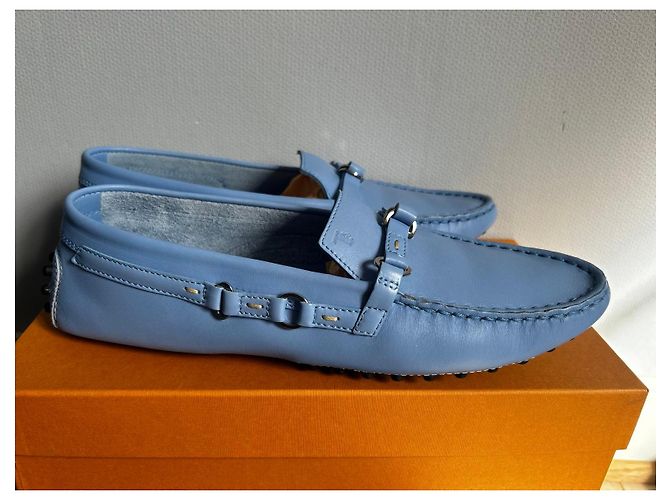 Mocassini Tod's in pelle blu - vista 5
