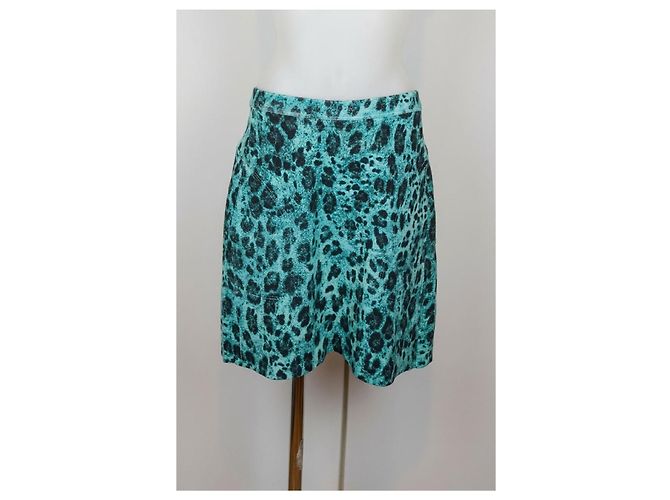 Blumarine Minirock mit Leopardenprint - Grün/Schwarz - Ansicht 2