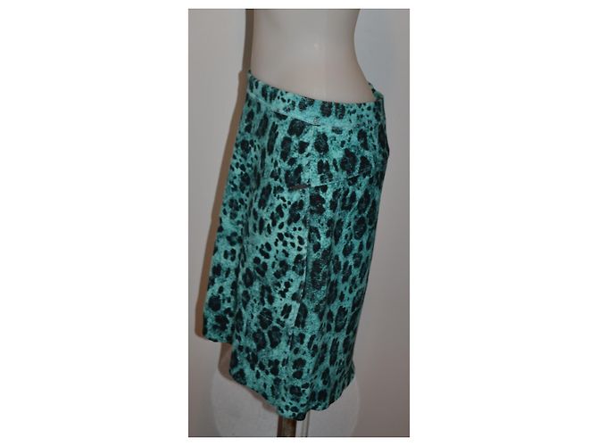 Blumarine Minirock mit Leopardenprint - Grün/Schwarz - Ansicht 5