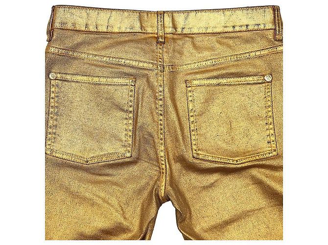 Chanel Gold-Lamé Jeans - Ansicht 10