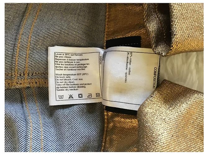 Chanel Gold-Lamé Jeans - Ansicht 5
