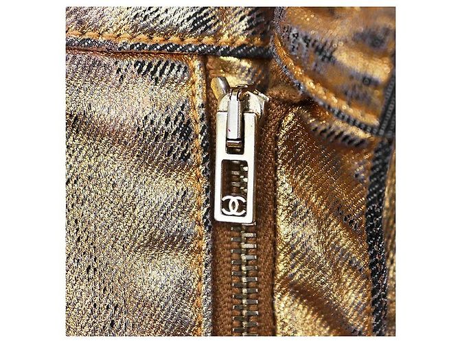 Chanel Gold-Lamé Jeans - Ansicht 8