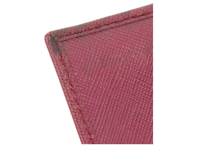 PRADA - Pochette clés Prada en cuir saffiano violet - view 6