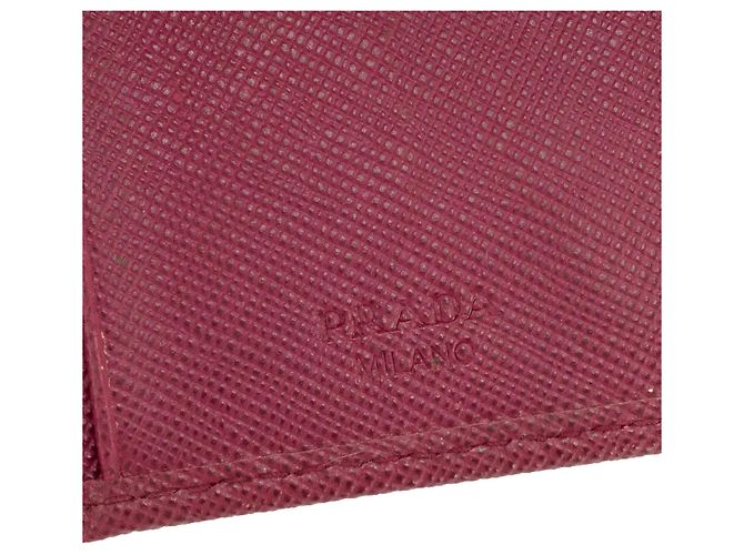 PRADA - Pochette clés Prada en cuir saffiano violet - view 7
