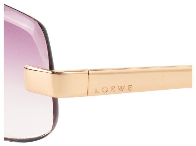 LOEWE - Occhiali da sole Loewe viola e metallo dorato - vista 3