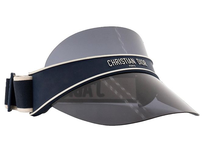 DIOR - Visiera Diorclub V1U in plastica e tela blu navy e bianca (TU) - vista 2