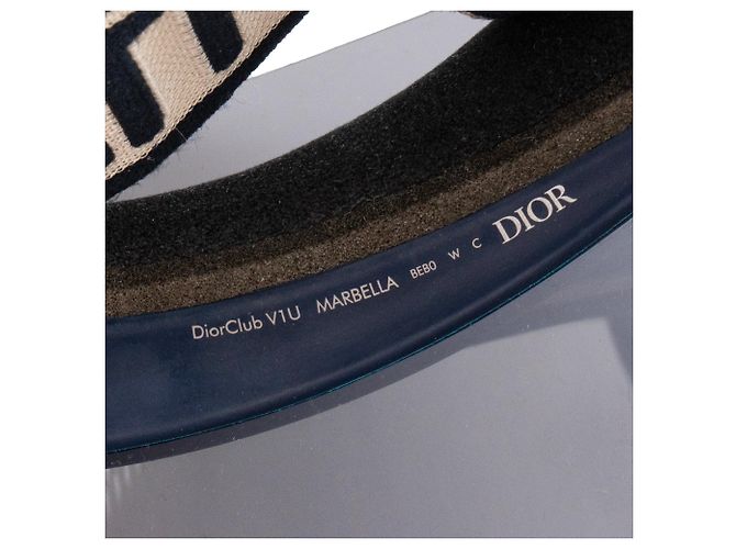 DIOR - Visiera Diorclub V1U in plastica e tela blu navy e bianca (TU) - vista 6