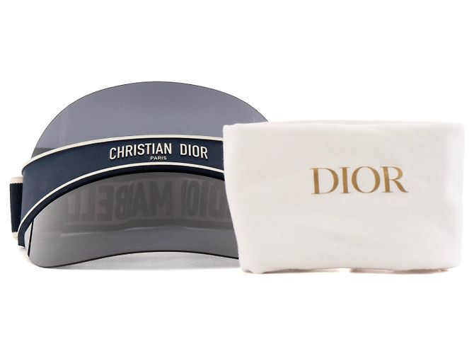 DIOR - Visiera Diorclub V1U in plastica e tela blu navy e bianca (TU) - vista 7