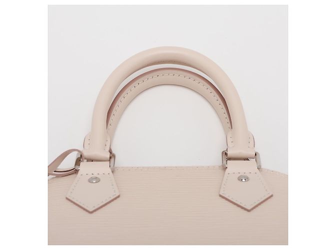 Louis Vuitton Borsa a mano Alma BB in pelle Epi Bianca - vista 6