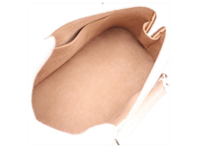 Louis Vuitton Borsa a mano Alma BB in pelle Epi Bianca - vista 8