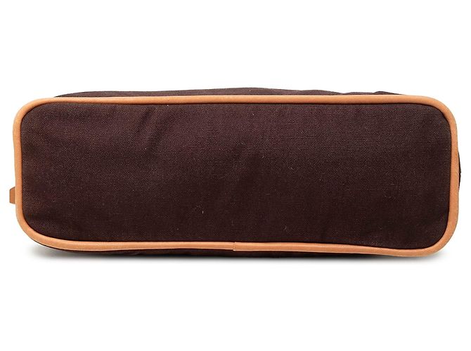 Brown Hermès Toile Bolide Trousse De Voyage Pouch MM Vanity Bag - view 3