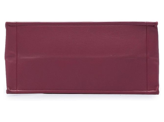 Red Dior Medium Embossed Leather Book Tote - view 3
