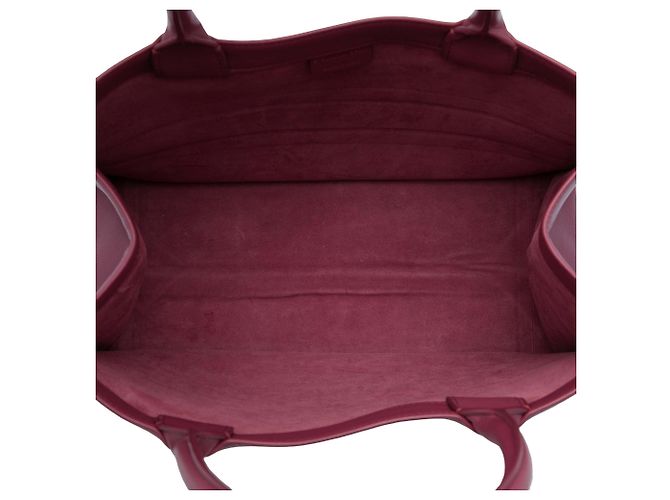 Red Dior Medium Embossed Leather Book Tote - view 4