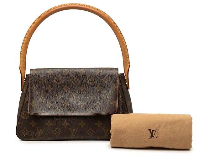 Bolso de hombro Mini Looping Monogram Louis Vuitton Marrón - vista 9
